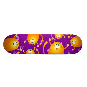 Funny cats, skate skateboard