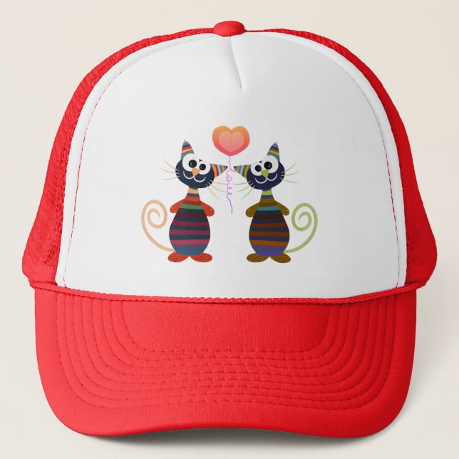 Funny cats trucker hat (Front)