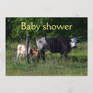 Funny Cattle Baby shower invitation