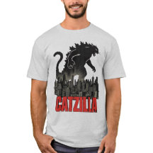 Funny Catzilla Cat Monster T-Shirt