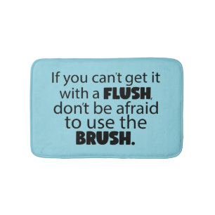 Funny caution kids bathroom  bath mat