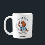 Funny Cavalier King Charles Business Suit Coffee  Mug<br><div class="desc">Celebrate your love of dogs and your sense of humor with this unique cartoon-style mug featuring your favorite canine companion. This design tells the story of a "working dog" in a distinctive way, showcasing a stylish puppy ready to start his day with a bow tie and a hot cup of...</div>