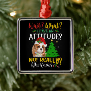 Funny Cavalier King Charles Spaniel Dog Metal Ornament