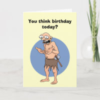 Funny Caveman carte d'anniversaire