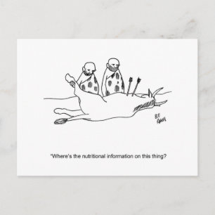 Funny Caveman Dilemma Postcard