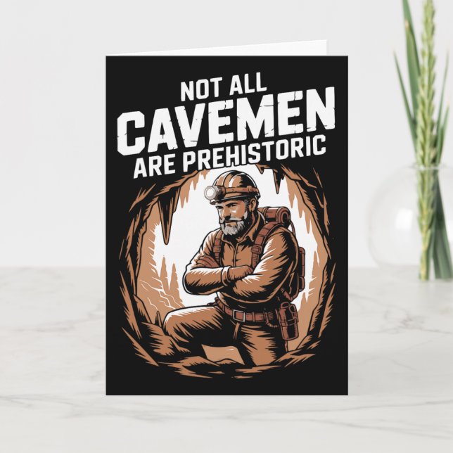 Funny Caving Spelunking Potholing Climbing Rescue  Card (Front)