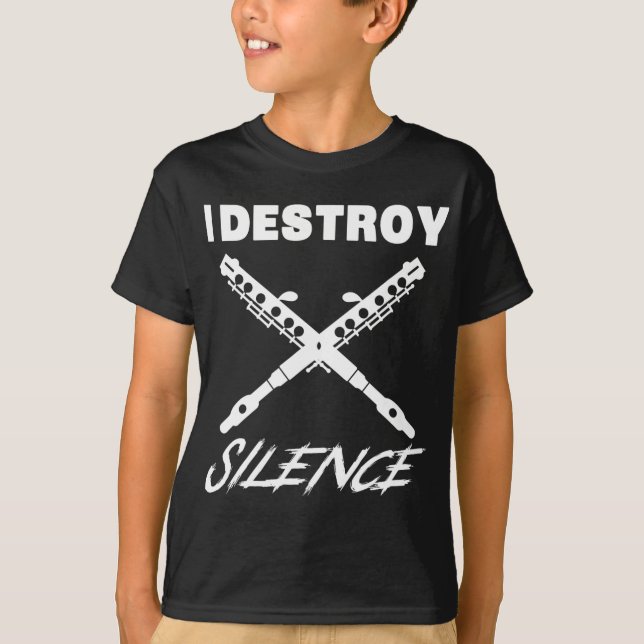 Funny Ccolo Shirt - I Destroy Silence New Year Gif (Front)