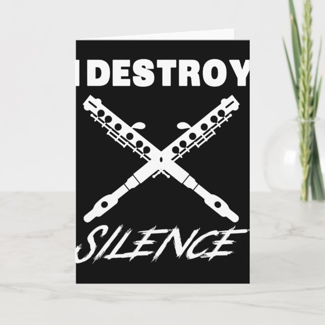 Funny Ccolo Shirt - I Destroy Silence New Year Gif Card (Front)