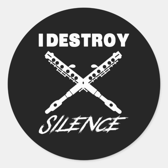 Funny Ccolo Shirt - I Destroy Silence New Year Gif Classic Round Sticker (Front)