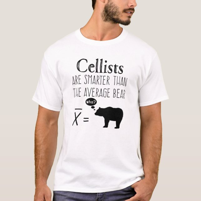 Funny Cello T-shirt - Average Bear (Front)