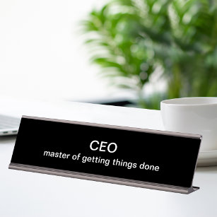 Funny CEO Desk Name Plates