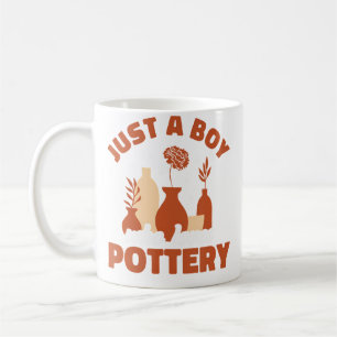 Funny Ceramic Just A Boy Who Loves Pottery Coffee Mug