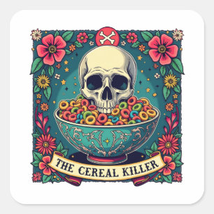Funny Cereal Killer Family Cereal Lovers  Square Sticker