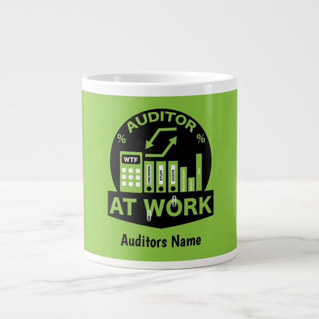 Funny Certified Auditor Gift  Large Coffee Mug (Front)