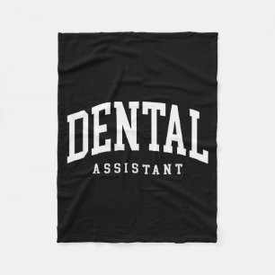 Funny certified dental assistant dental hygienist fleece blanket