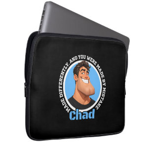 Funny Chad Character Sarcastic Quote Graphic Illus Laptop Sleeve