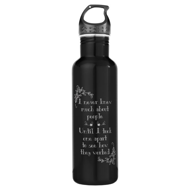 Funny Chalk Art Water Bottle (Front)