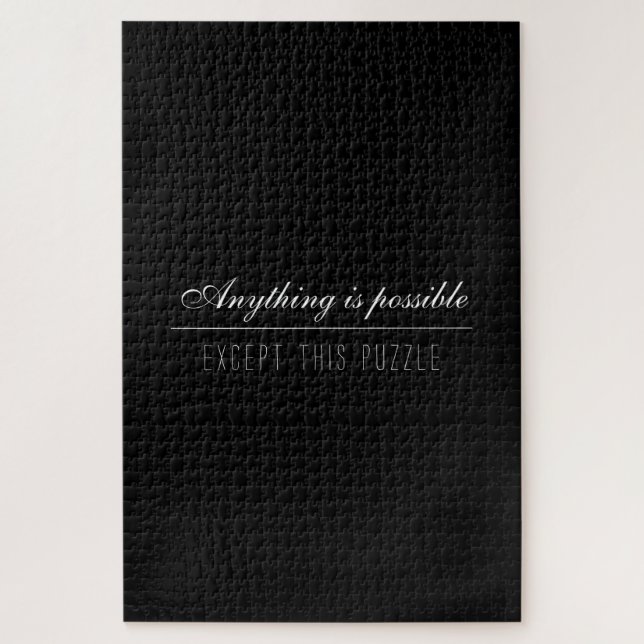 Funny Challenging Black Solid Colour for Adults Jigsaw Puzzle (Vertical)