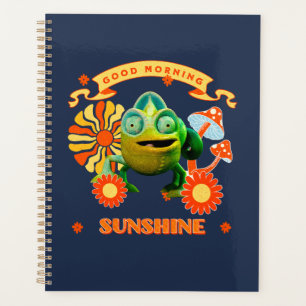 Funny Chameleon Good Morning Sunshine Retro Art Planner