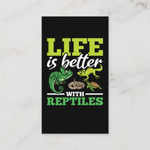 Funny Chameleon Snake Gecko Turtle Reptile Lover Business Card