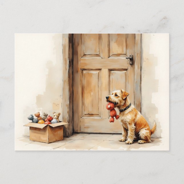 Funny Change of Address from Tan Brown Dog Postcard (Front)