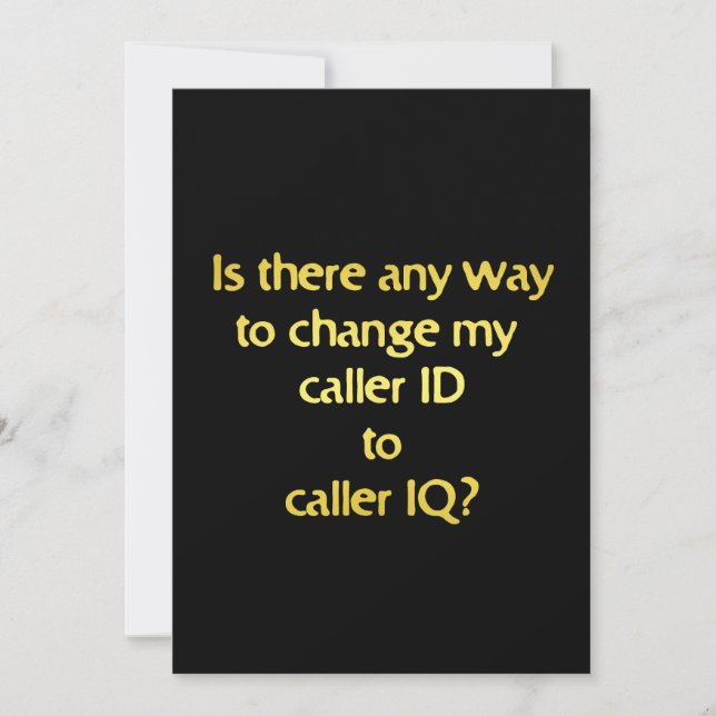 Funny Changing ID to IQ Joke Invitation (Front)