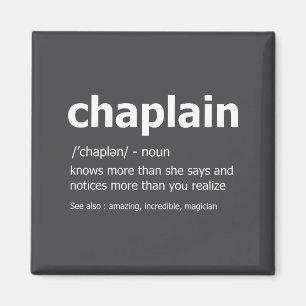 Funny Chaplain Definition New Job Gift For Chaplai Magnet