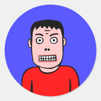 Funny Character Classic Round Sticker