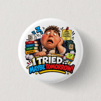 Funny Characters Back to School Balloon 1 Inch Round Button