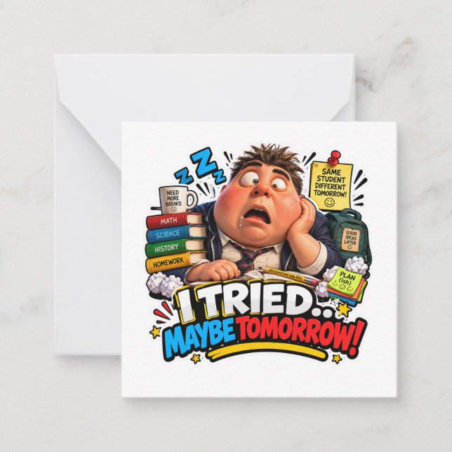 Funny Characters Back to School Balloon Card (Front)