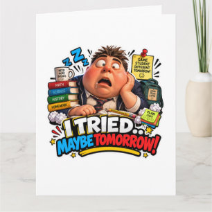 Funny Characters Back to School Balloon Card