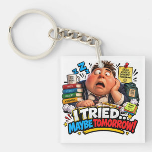 Funny Characters Back to School Balloon Keychain