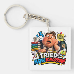 Funny Characters Back to School Balloon Keychain