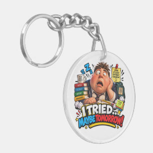 Funny Characters Back to School Balloon Keychain