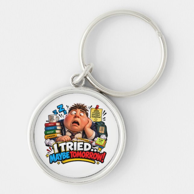 Funny Characters Back to School Balloon Keychain (Front)