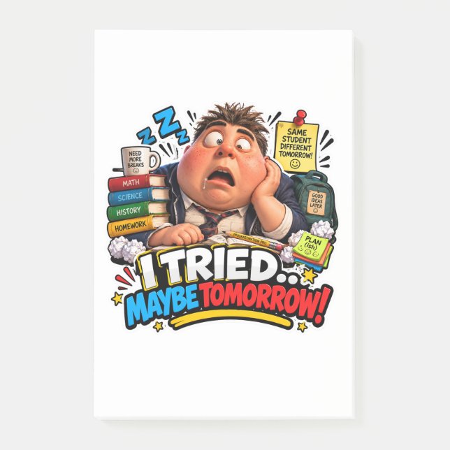 Funny Characters Back to School Balloon Post-it Notes (Front)