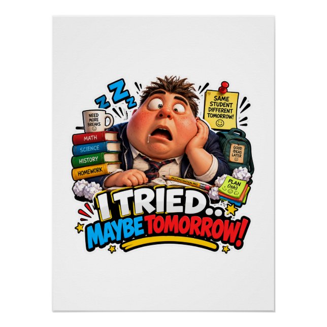 Funny Characters Back to School Balloon Poster (Front)
