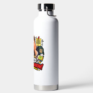 Funny Characters Back to School Balloon Water Bottle