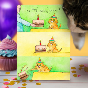 Funny Chat carte de voeux d'anniversaire