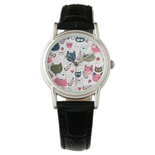 Funny Chat Chef Motif Montres femmes (devant)