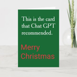 Funny Chat GPT Recommended Custom Christmas