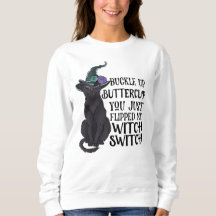 Funny Chat noir Sweatshirt d'Halloween