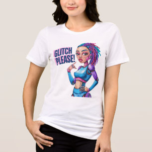Funny Chatbot Memes Companions Glitch Please Tri-Blend Shirt