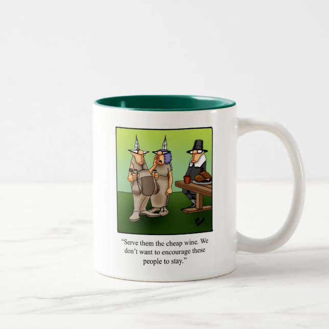 Funny Cheap Wine Thanksgiving Mug (Right)