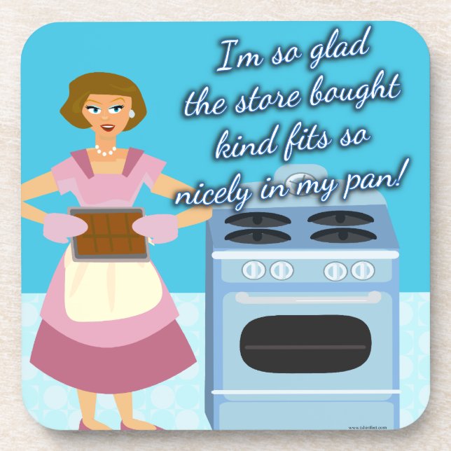 Funny Cheatin Brownies Slogan Coaster (Front)