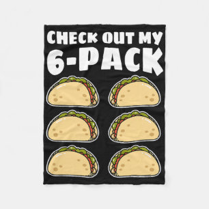 Funny Check Out My 6 Pack Taco Cinco De Mayo Boys Fleece Blanket
