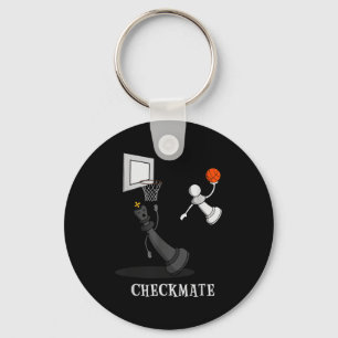 Funny Checkmate Chess Basketball Game Board King P Keychain