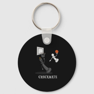 Funny Checkmate Chess Sketll Game Board King Pawn  Keychain