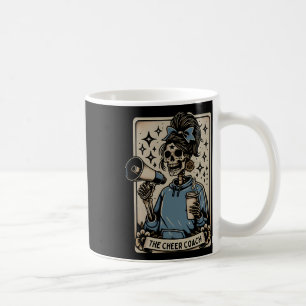 Funny Cheer Coach Tarot Card Skeleton Cheerleading Coffee Mug