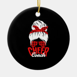 Funny Cheer Couch Cheerleading Cheerleader Coach Ceramic Ornament